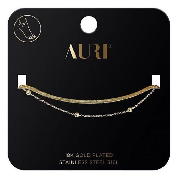 AURI BRANSOLETKA NA NOGE PODWOJNA ZMIJKA main product photo