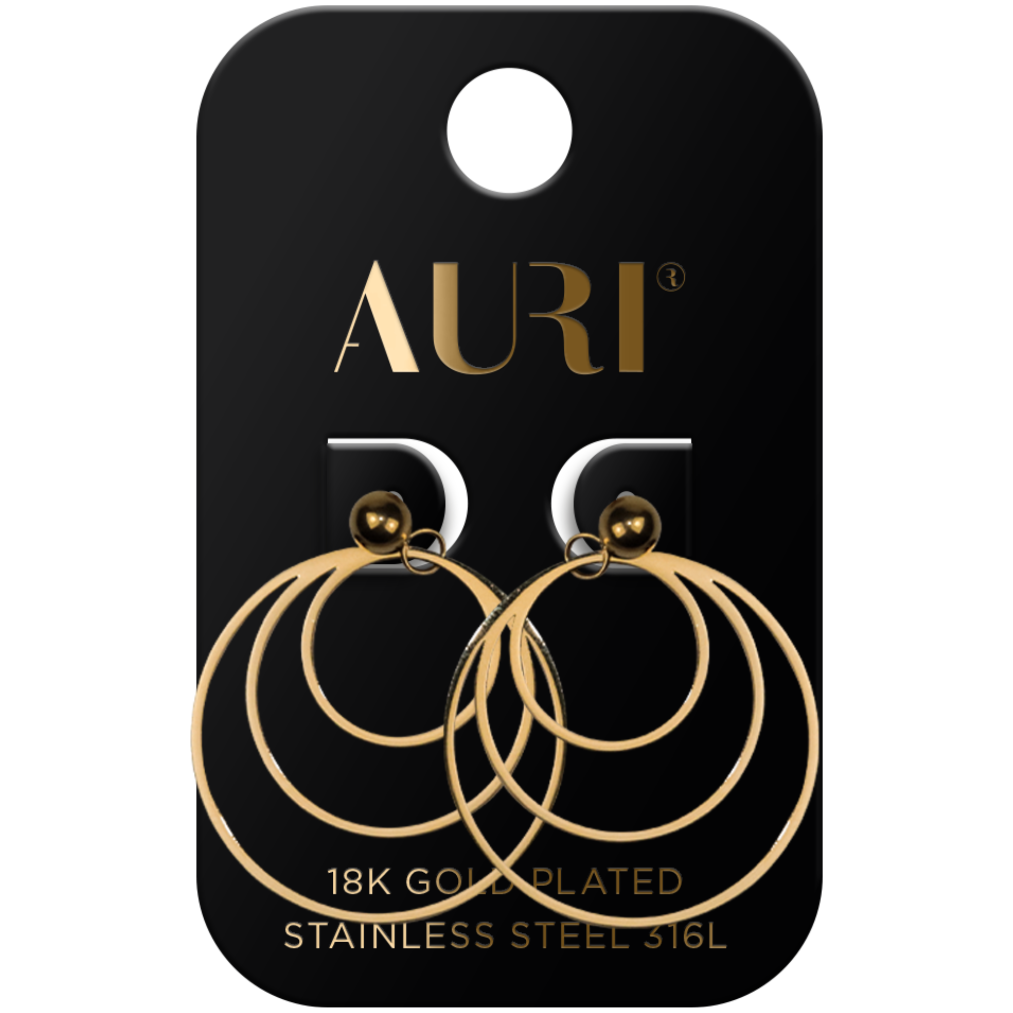 AURI KOLCZYKI WISZACE 3 OBRECZE main product photo