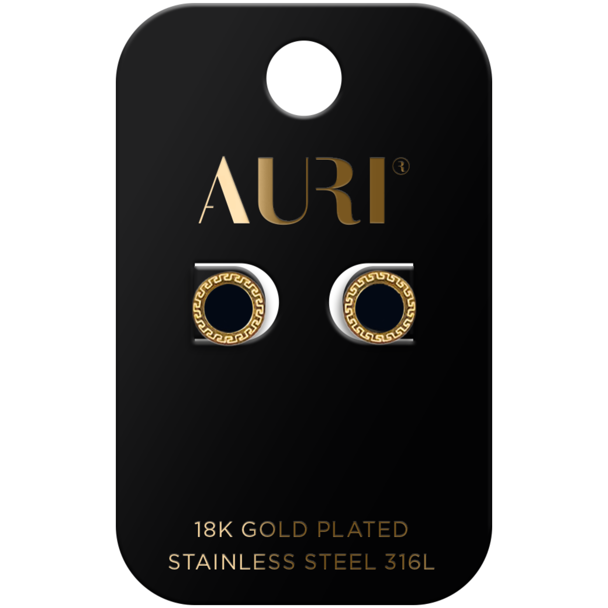 AURI KOLCZYKI SZTYFTY CZARNE KOŁKA main product photo
