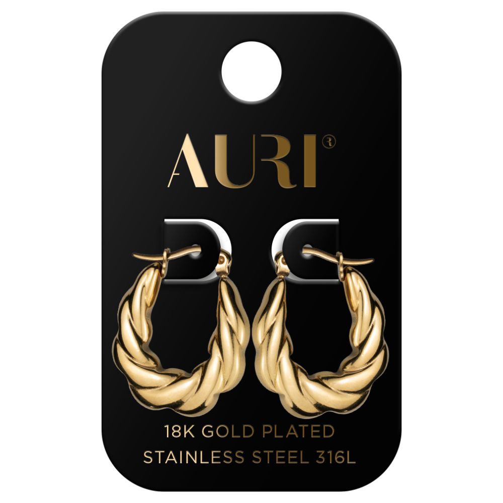 Auri kolczyki wiszące plecione 2 sztuki