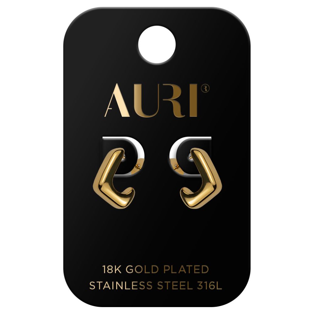 Auri kolczyki małe prostokąty półotwarte 2 sztuki