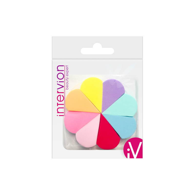 INTERVION INTERV GĄBECZKI DO MAKIJAŻU RAINBOW