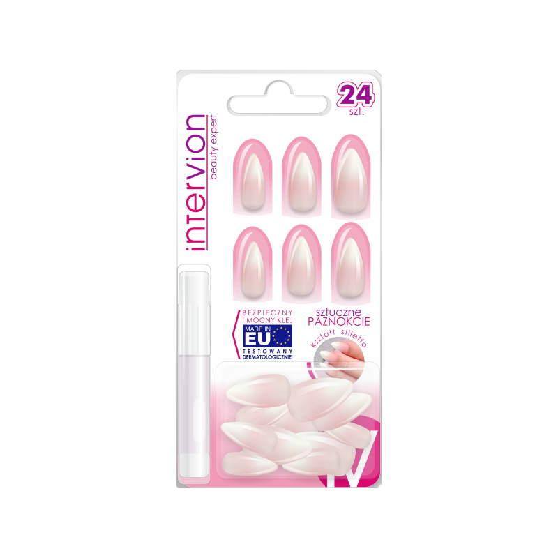 INTERVION INTERV SZTUCZ.PAZN/STILETTO / RÓŻ BIAŁE