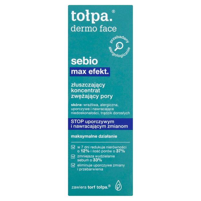 TOŁPA DERMO SEBIO Złuszczający koncentrat zwężający pory, skóra alergiczna, 75 ml main product photo