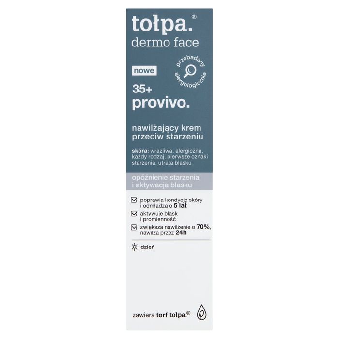 TOŁPA DERMO PROVIVO Nawilżający krem przeciw starzeniu, opóźnia starzenie, aktywacja blasku 35+ 40 ml main product photo