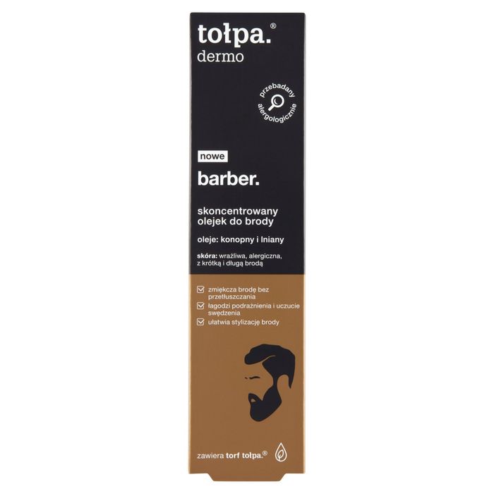 TOŁPA DERMO MEN BARBER Skoncentrowany olejek do brody, konopie i olej lniany, 40 ml main product photo