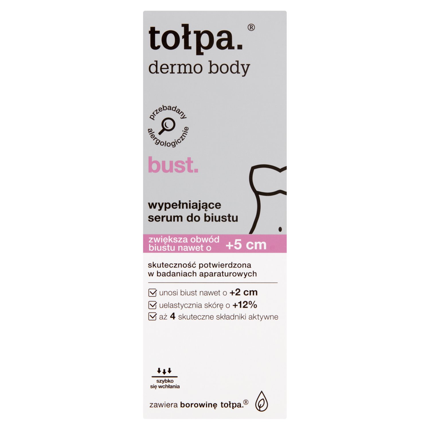 TOŁPA DERMO BUST Wypełniające serum do biustu, obwód biustu +5cm, 150 ml