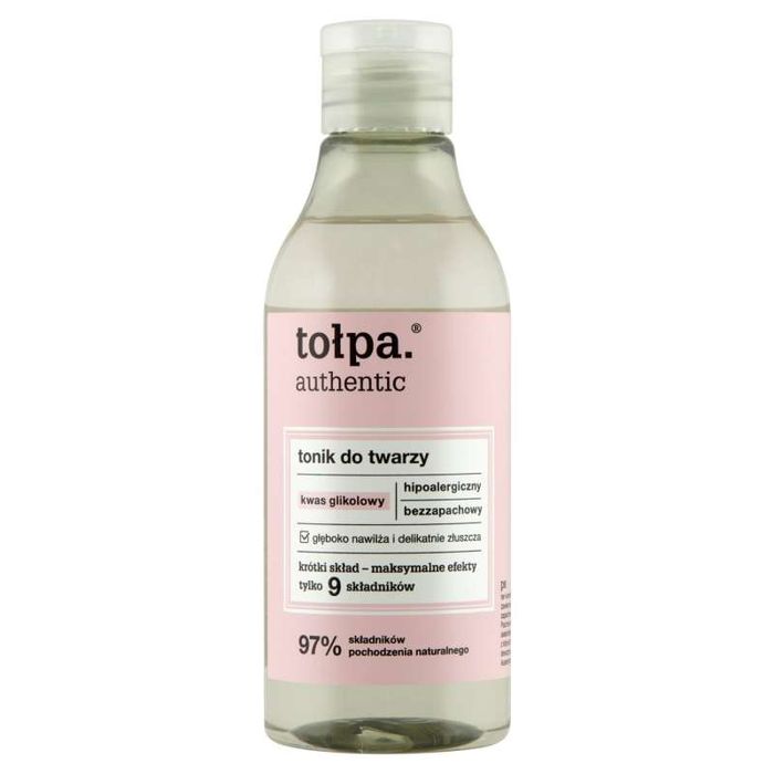TOŁPA AUTHENTIC Hipoalergiczny tonik do twarzy, kwas glikolowy, 200 ml main product photo