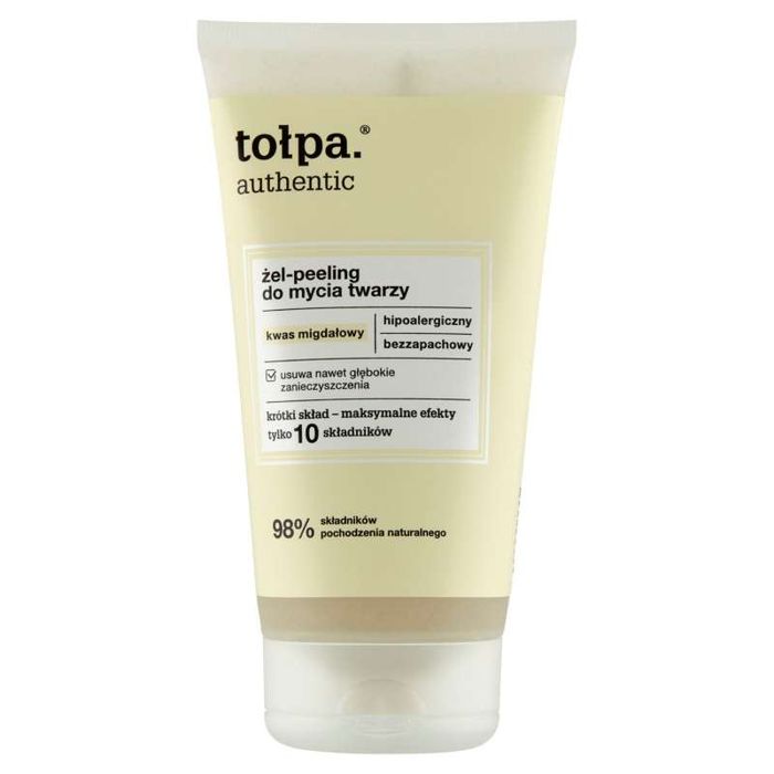 TOŁPA AUTHENTIC Hipoalergiczny żel peeling do twarzy, kwas migdałowy, 150ML main product photo