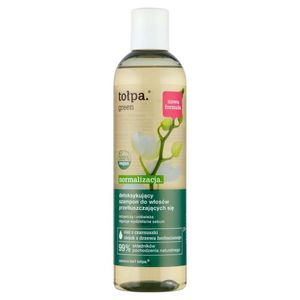 TOŁPA GREEN Normalizujący detoksykujący szampon do włosów przetłuszczających się, czarnuszka i drzewo herbaciane, Vegan, 300 ml