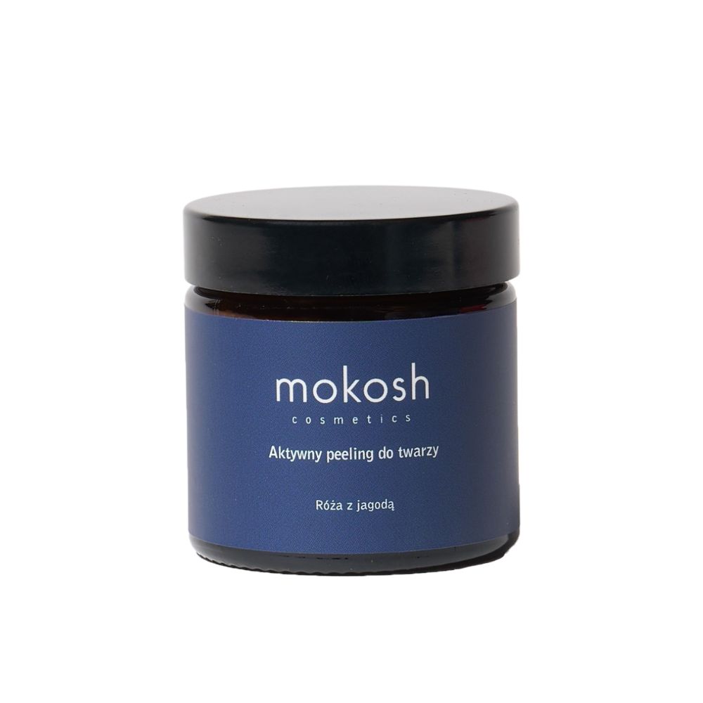 Mokosh Aktywny peeling do twarzy Róża z jagodą 60 ml