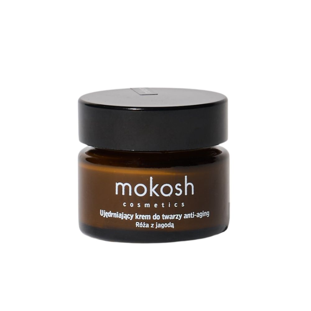 Mokosh Ujędrniający krem do twarzy anti-aging Róża z jagodą mini 15 ml