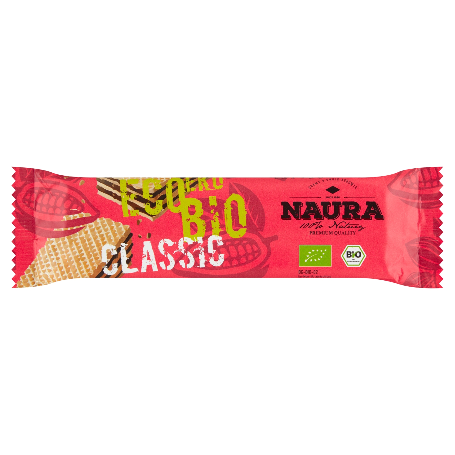 Naura Classic Chrupiący organiczny wafel zawierający pszenicę pastę nasion słonecznika olej 30 g main product photo