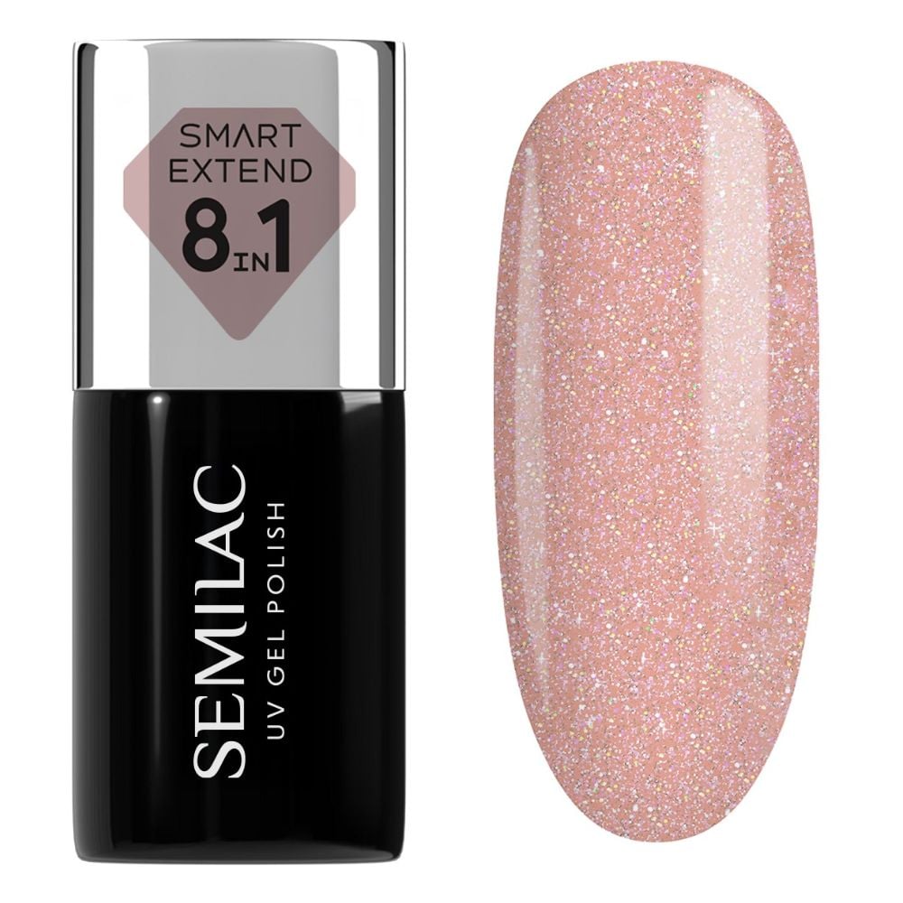  Semilac 804 Smart Extend Glitter Soft Beige 7 ml