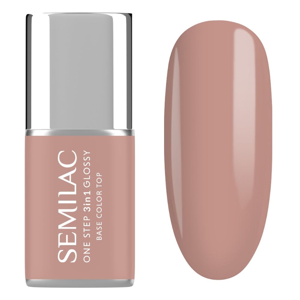  Semilac S210 Lakier Hybrydowy 3w1 One Step Glossy French Beige 7 ml