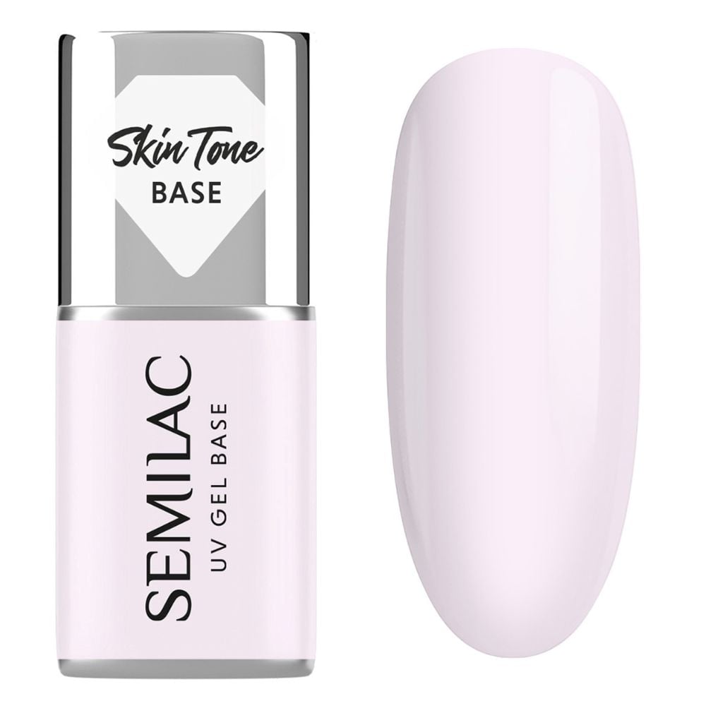 Semilac Baza do Lakierów Hybrydowych Skin Tone Cover Base Milky Pink 7 ml