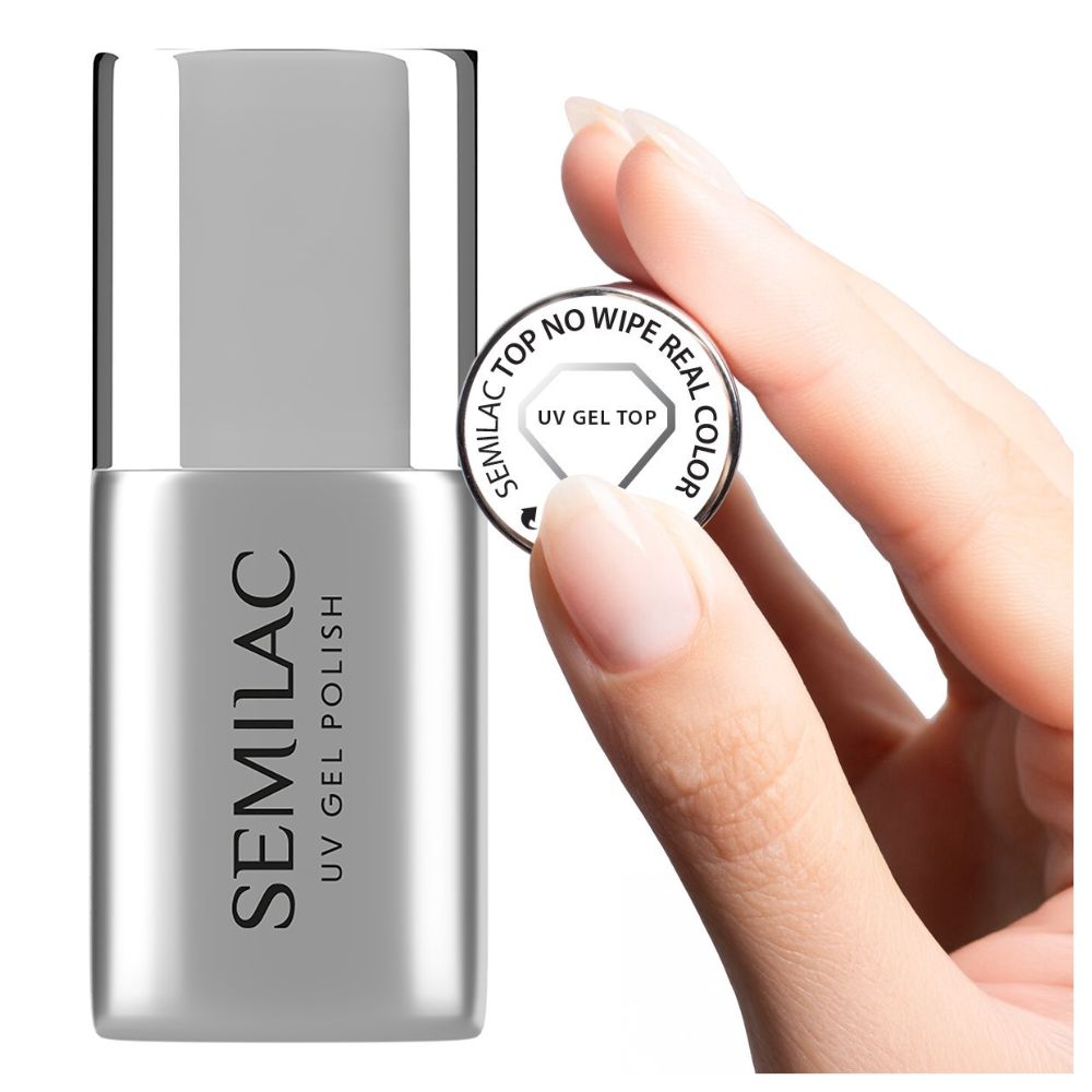 Top do Lakierów Hybrydowych Semilac Top No Wipe Real Color 7 ml