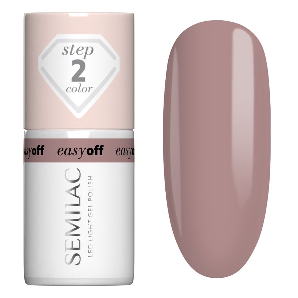 Semilac L13  Easy Off Lakier do Paznokci Led Light Mocha Cream 7 ml