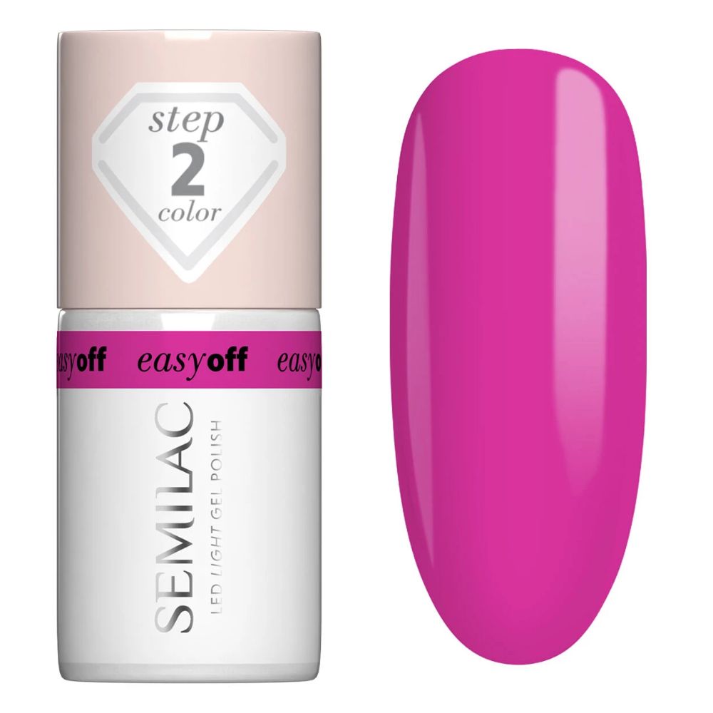 Semilac L16 Easy Off Lakier do Paznokci Led Light Magenta Crush 7 ml
