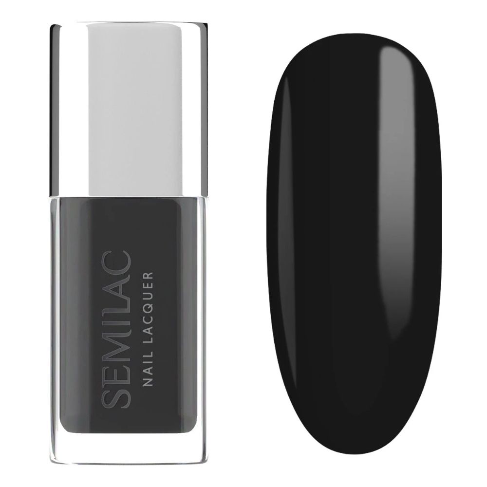 Semilac 109 Lakier Klasyczny Nail Lacquer Classic Black 9 ml