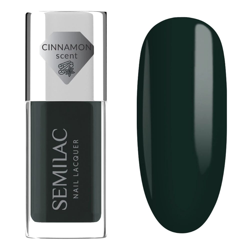 Semilac 114 Lakier Klasyczny Nail Lacquer Bottle Green 9 ml