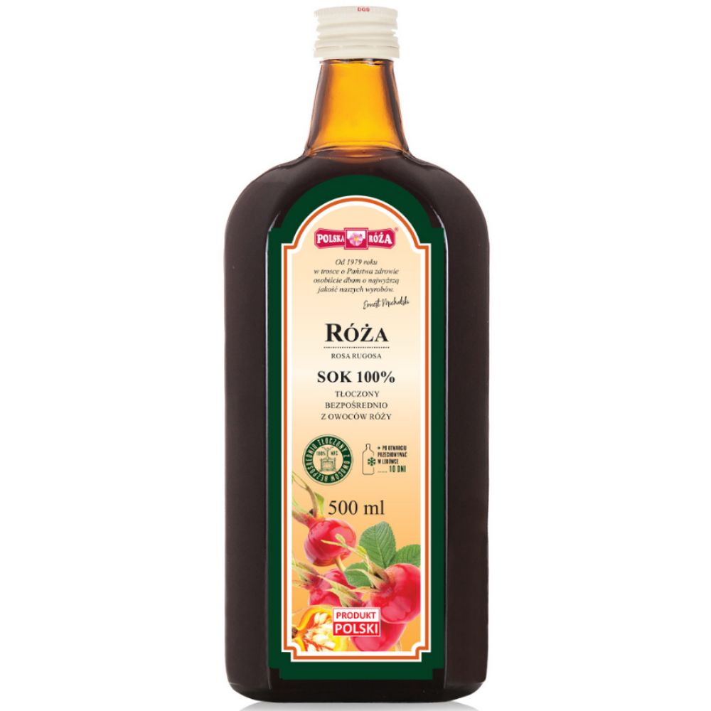 Polska Róża sok z róży 100% 500 ml