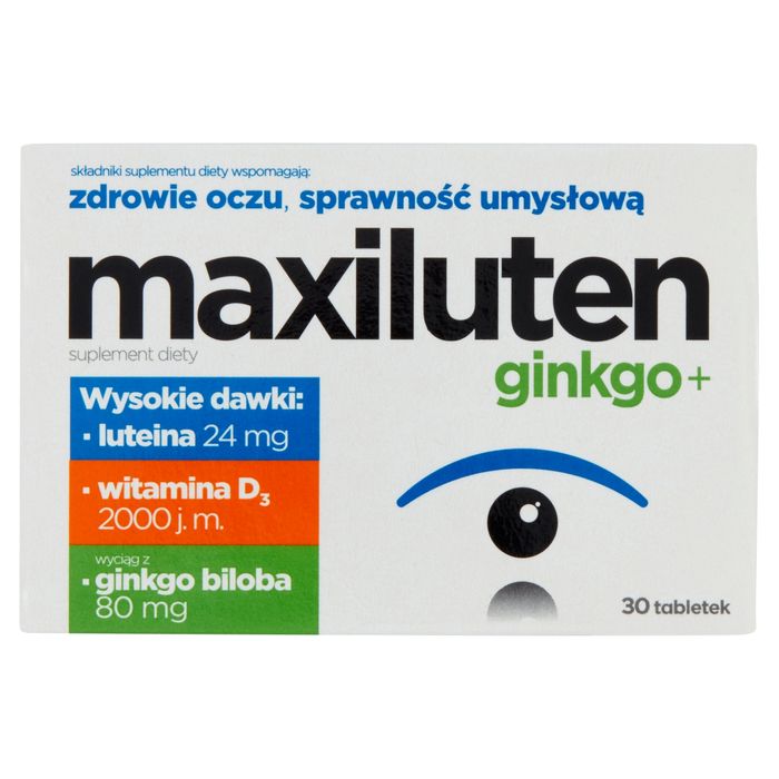Aflofarm Maxiluten Ginkgo+ 30 tabletek main product photo
