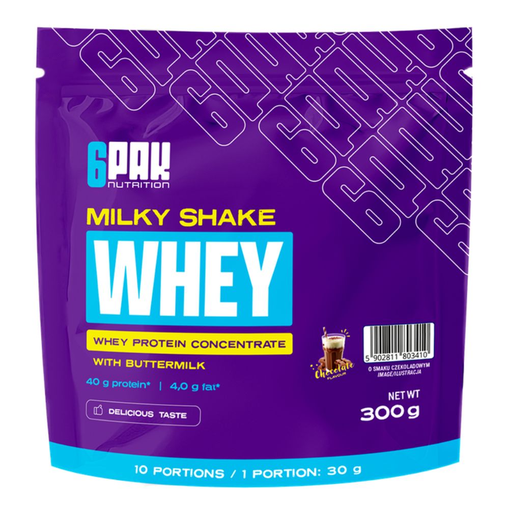 6Pak Milky Shake Whey Chocolate 300 g