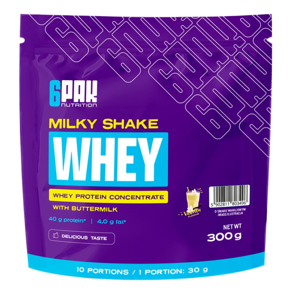 6Pak Milky Shake Whey Vanilla 300 g