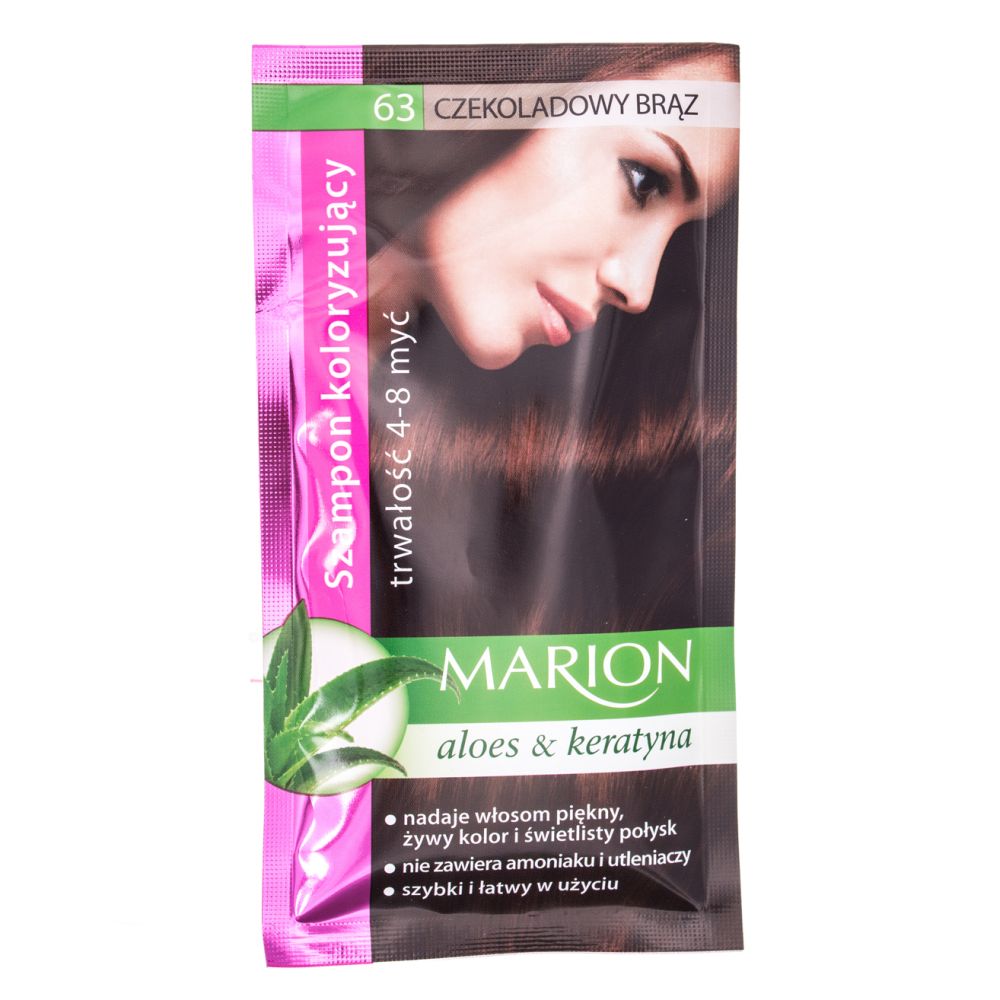 MARION Szamponetka szampon koloryzujący 63 Czekoladowy Brąz, saszetka, 40 ml