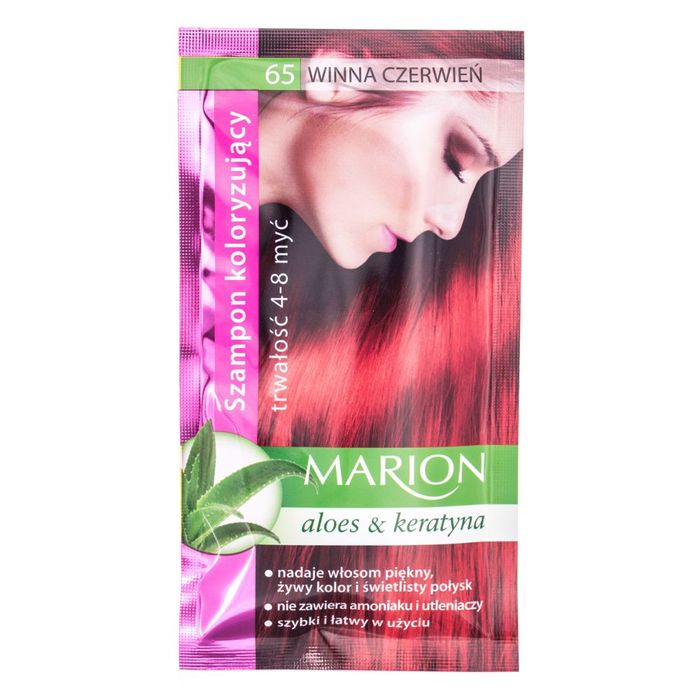 MARION Szamponetka szampon koloryzujący nr.65 WINNA CZERWIEŃ, 40 ml main product photo