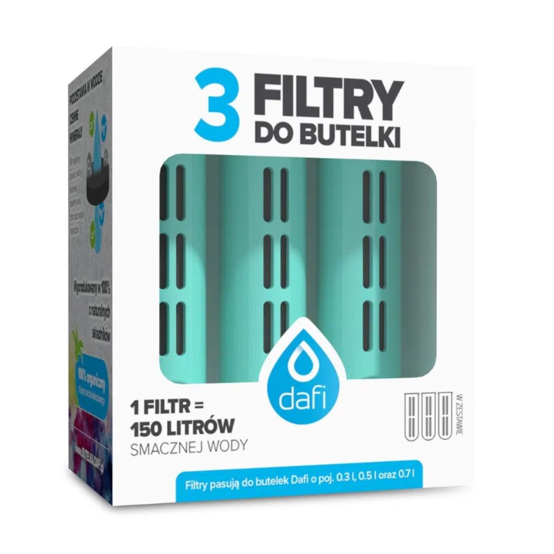 Dafi filtr do butelki Turkusowy 3 szt.