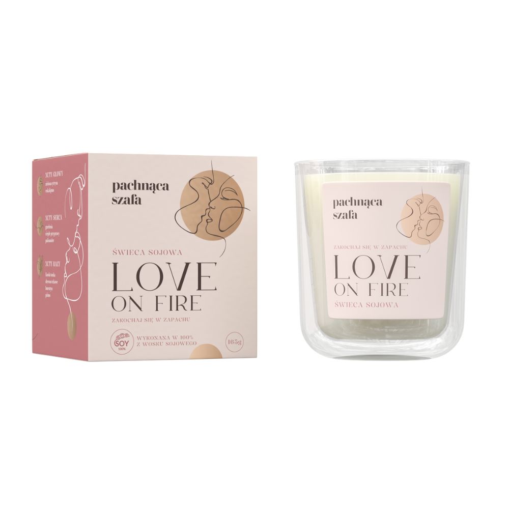 Pachnąca Szafa Love On Fire świeca sojowa 165 g
