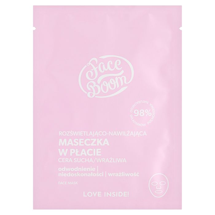 FaceBoom Rozświetlająco-nawilżająca maseczka w płacie 15 g main product photo
