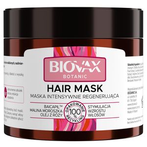 Biovax Botanic maska regenerująca Baicapil, Malina moroszka, Olej z róży 250 ml