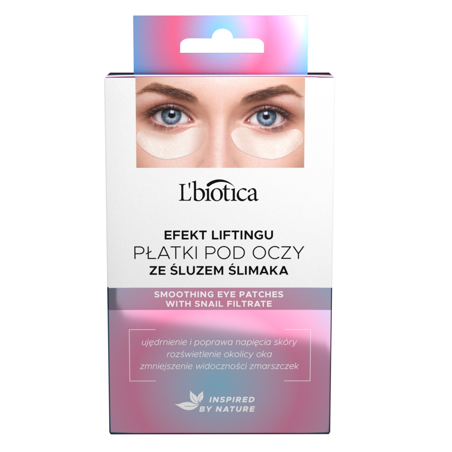 L'biotica płatki pod oczy odmładzające ze śluzem ślimaka 3 pary