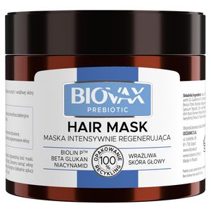 Biovax Prebiotic maska intensywnie regenerująca do wrażliwej skóry głowy 250 ml