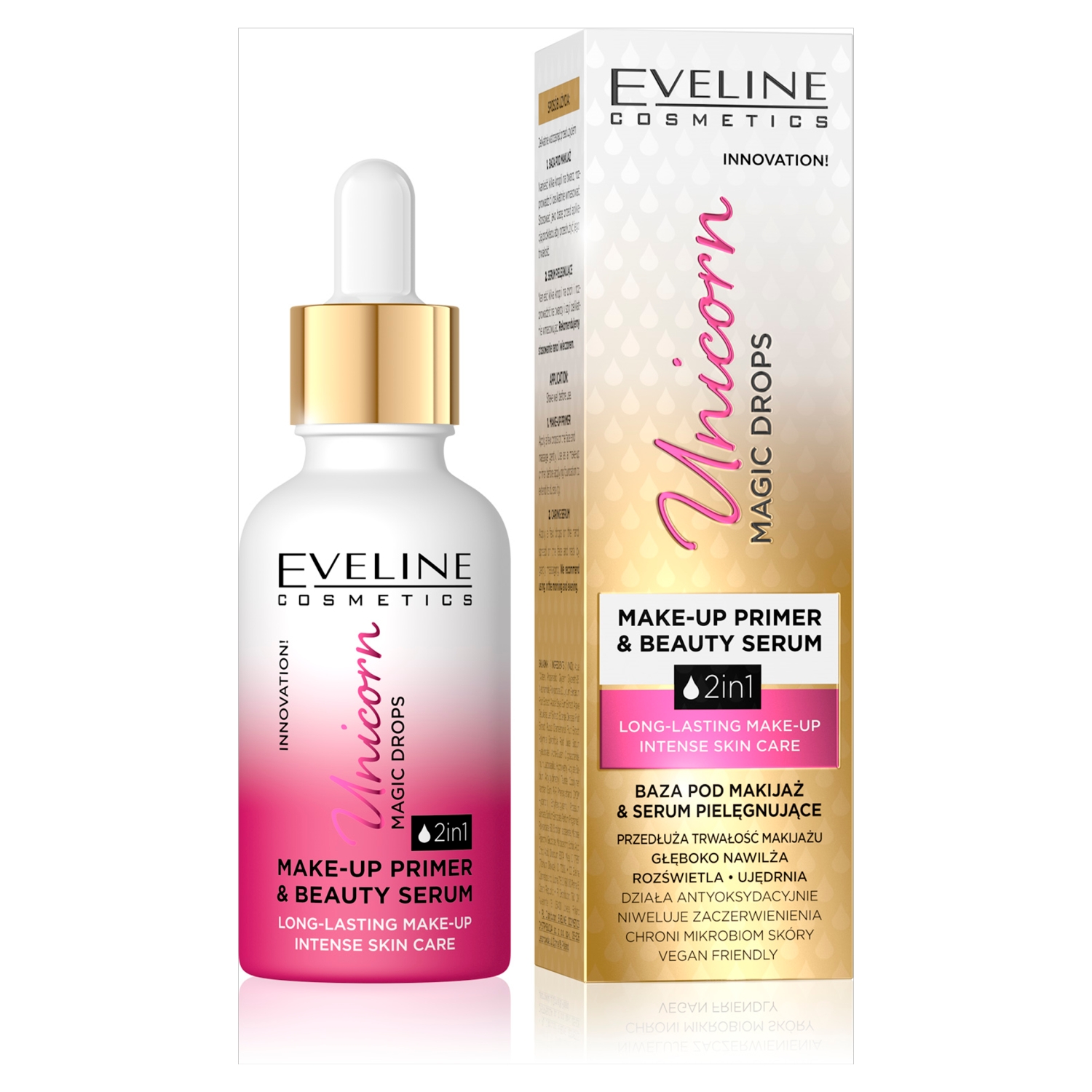 Eveline Unicorn Magic Drops Pielęgnująca baza pod makijaż