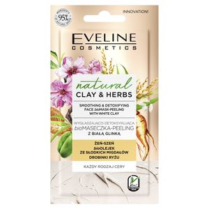 Natural Clay & Herbs Wygładzająco-detoksykująca biomaseczka-peeing z białą glinką