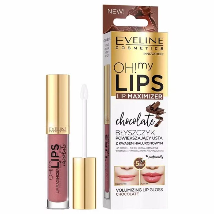 Eveline błyszczyk OH MY LIPS LIP CZEKO 4,5ml main product photo
