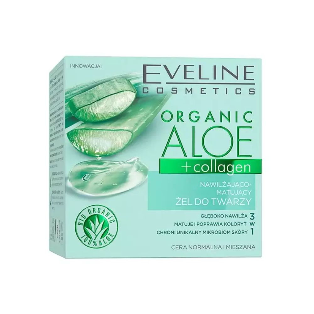 Eveline Aloe Collagen Nawilżająco-Matujący Żel na dzień i noc 50 ml