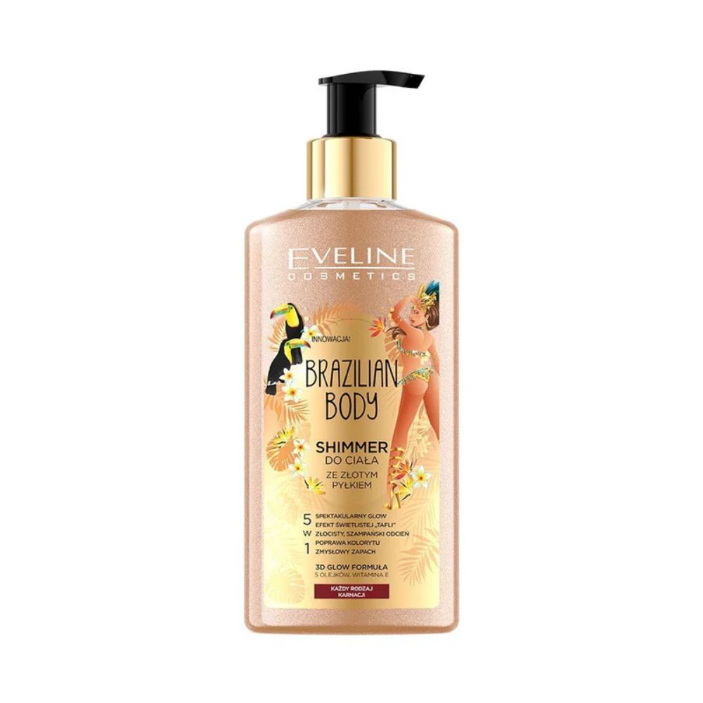 Eveline Brazilian Body Shimmer Do Ciała Ze Złotym Pyłem 150 ml