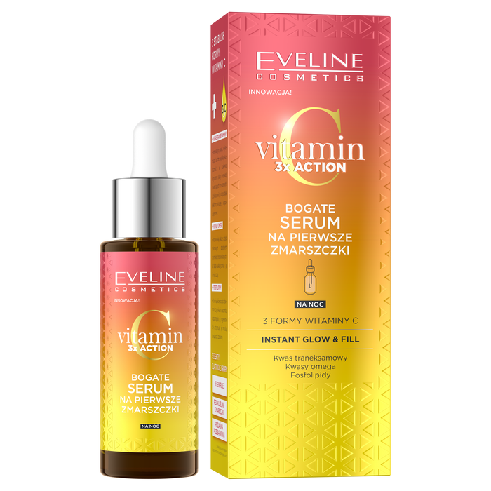 Eveline Cosmetics Vitamin C 3action serum na noc 30 ml main product photo
