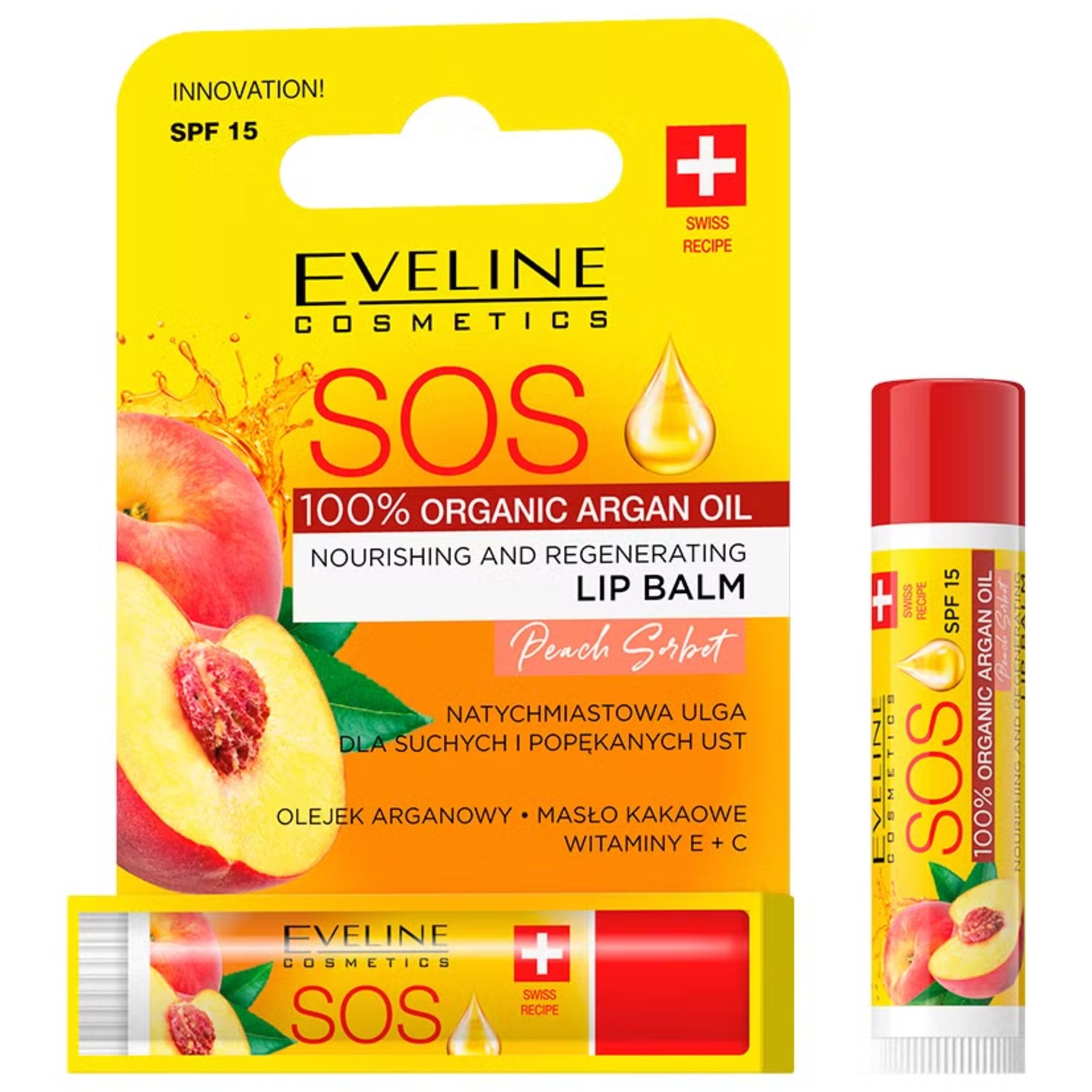 Eveline pomadka ochronna SOS PEACH 4,5G