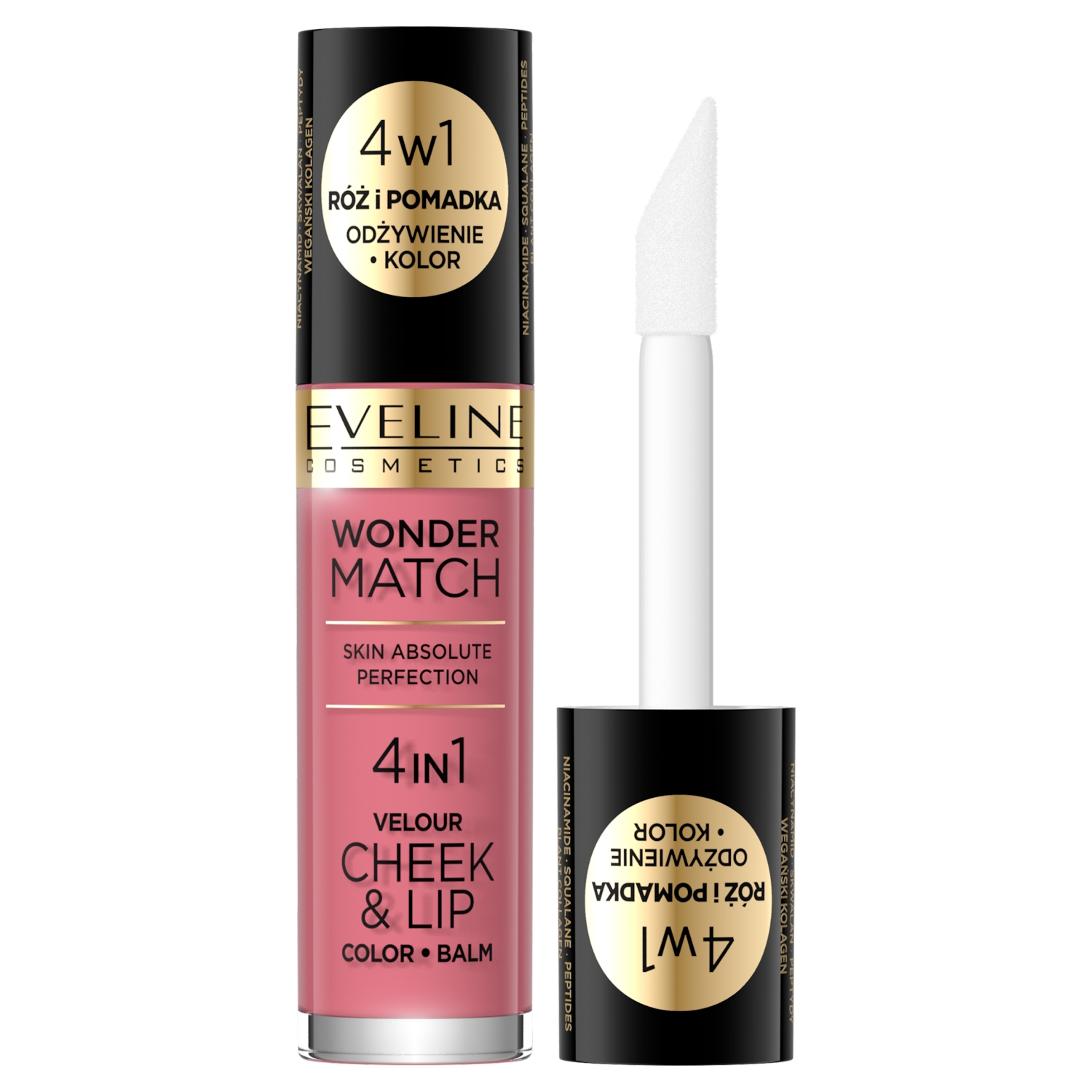 EVELINE Wonder Match Velour Cheek&Lip Róż i pomadka w płynie, nr 04, 1 szt