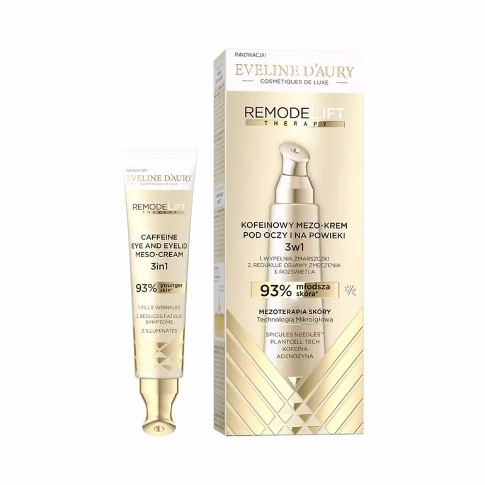 Eveline D'Aury RemodeLift Therapy 3w1 Kofeinowy Mezo-Krem pod Oczy 15ml