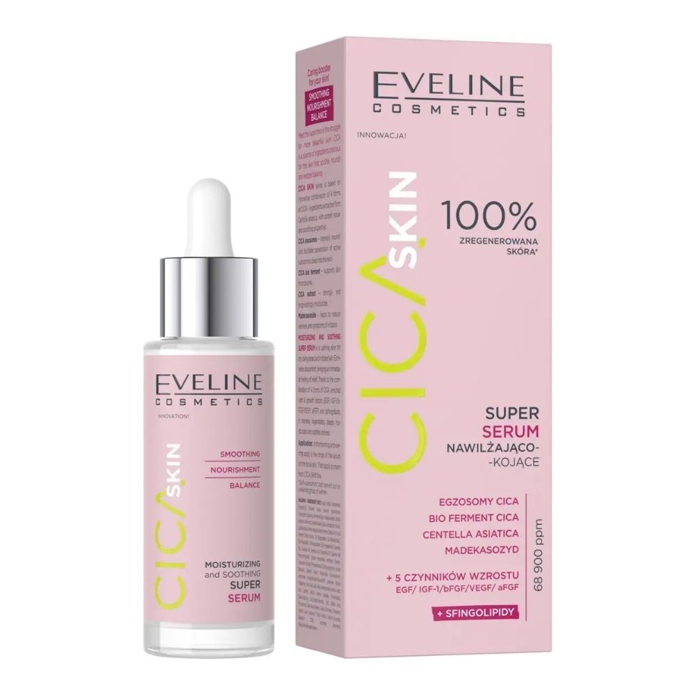 Eveline Cica Skin Super serum nawilżająco-kojące do twarzy 30 ml