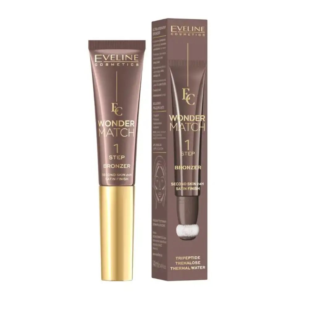 Eveline Wonder Match Bronzer w tubie z gąbką nr 01 14 ml