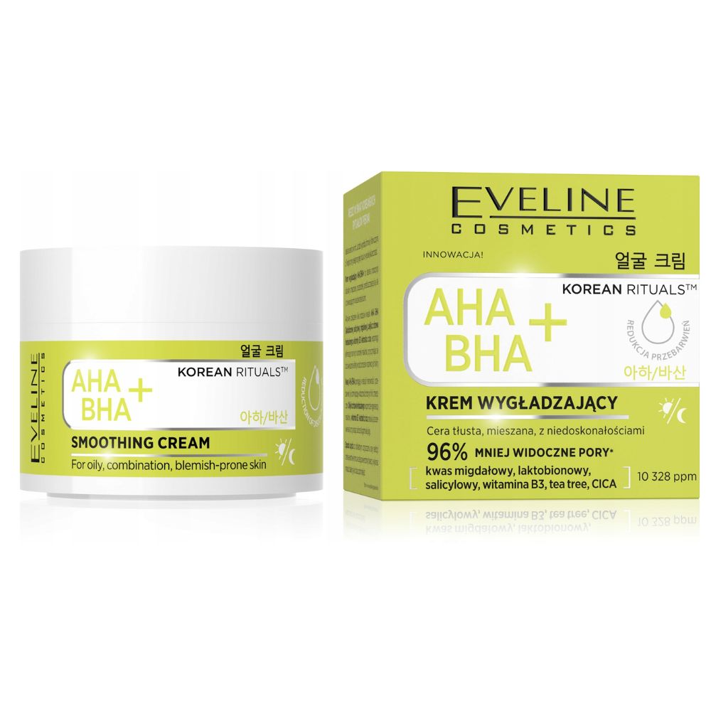 Eveline Korean Rituals Aha Bha Kremem Wygładzający Na Dzień I Na Noc 50 ml