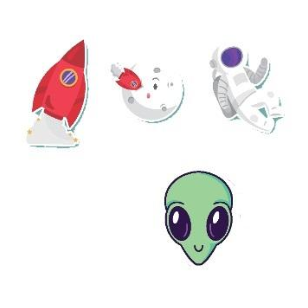 Karteczki memo 4szt. astro